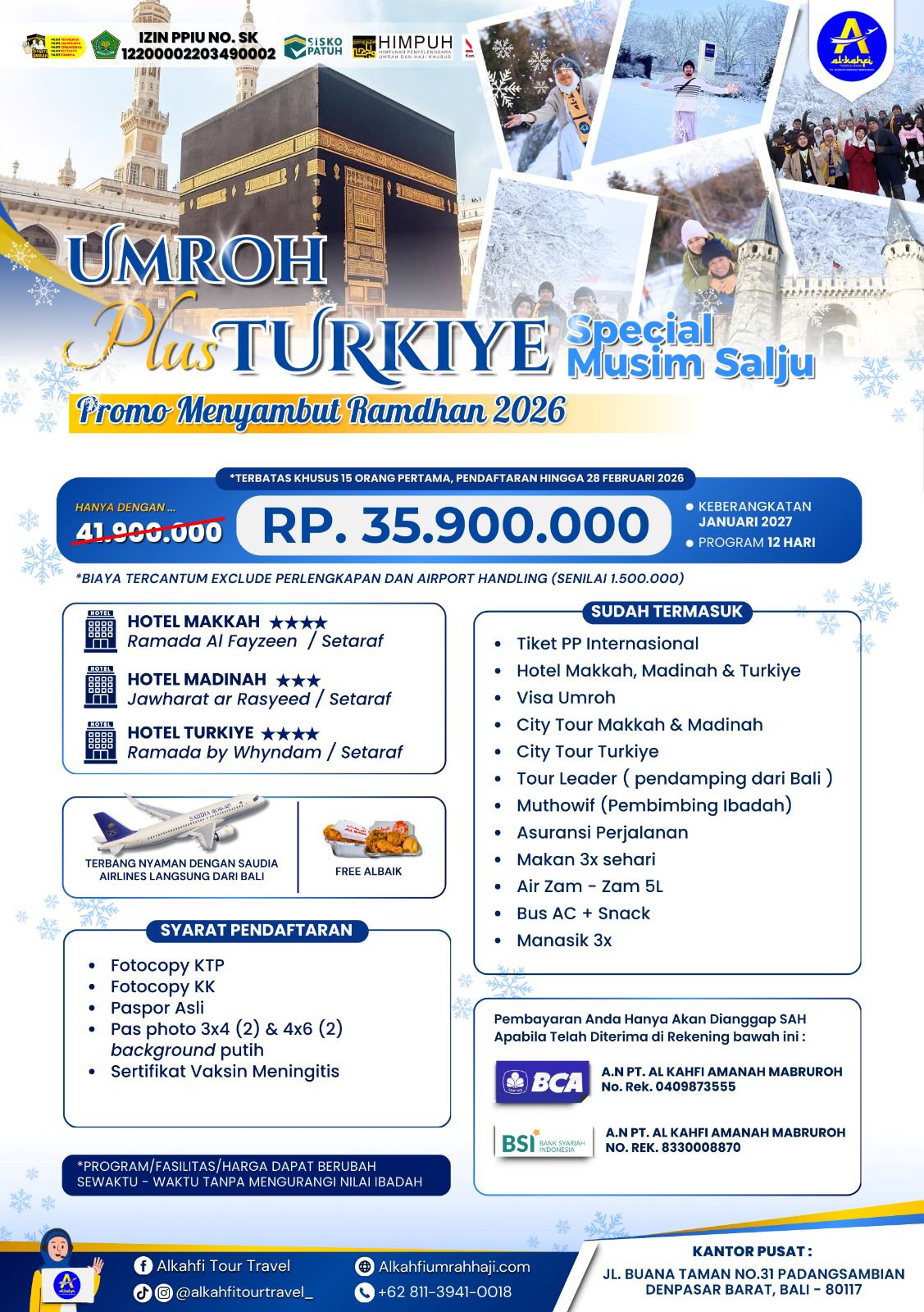 Umroh Plus Turkiye Musim Salju Alkahfi