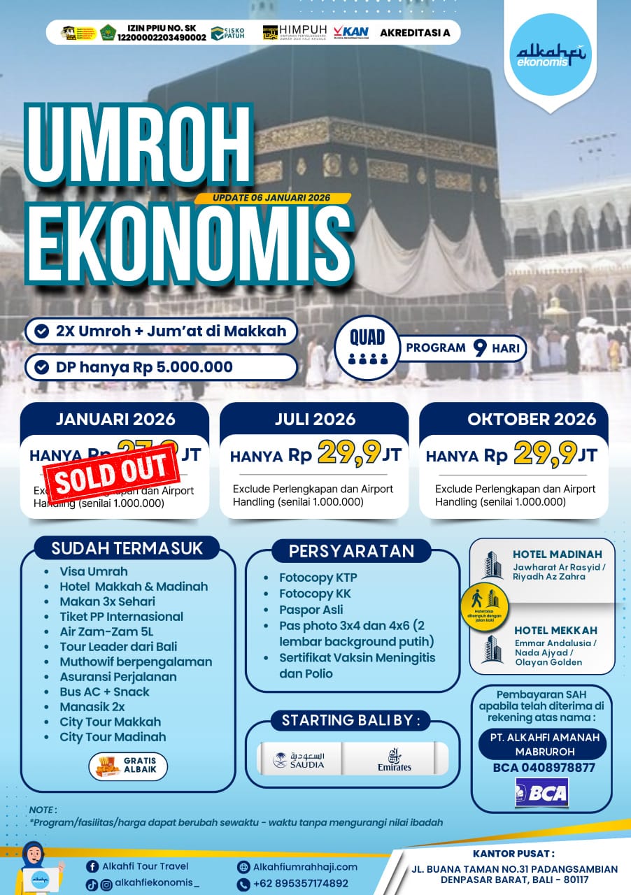 Umroh Ekonomis Alkahfi