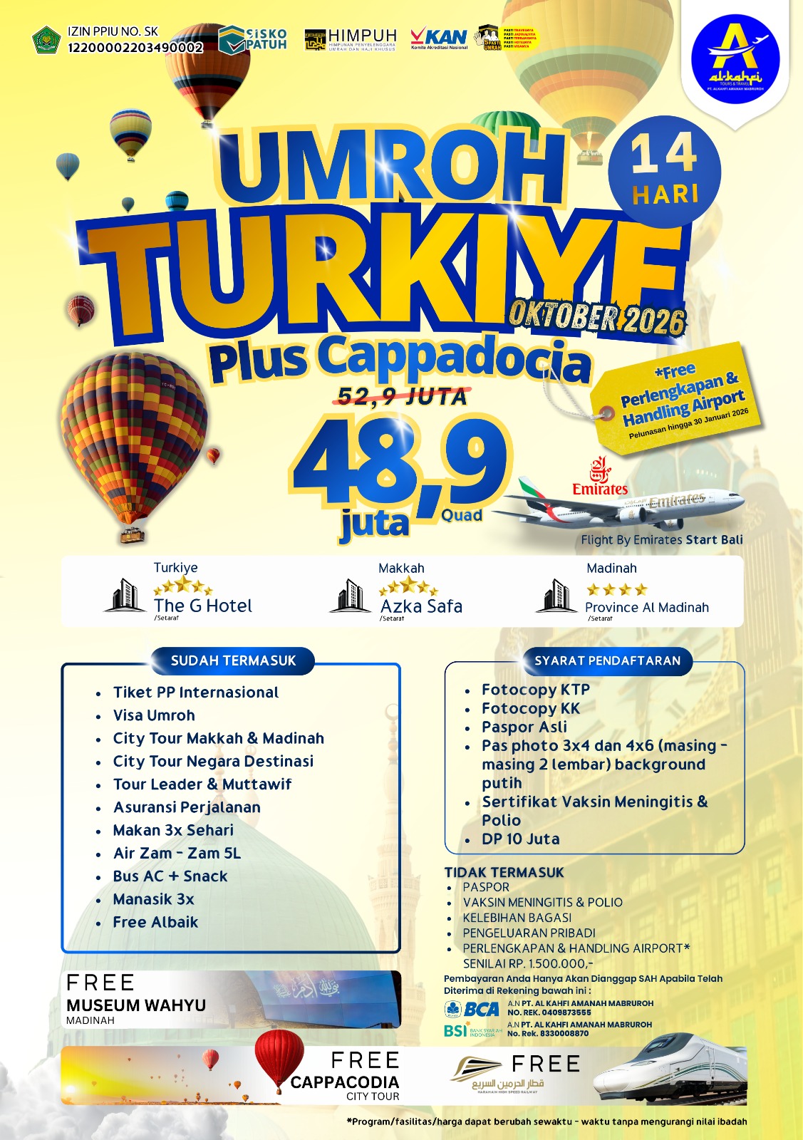 Umroh Turkiye Plus Cappadocia Alkahfi