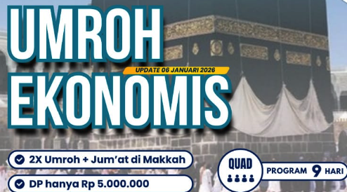 Paket Umroh Ekonomis 9 Hari Start Bali 2026 – Harga Hemat Fasilitas Lengkap